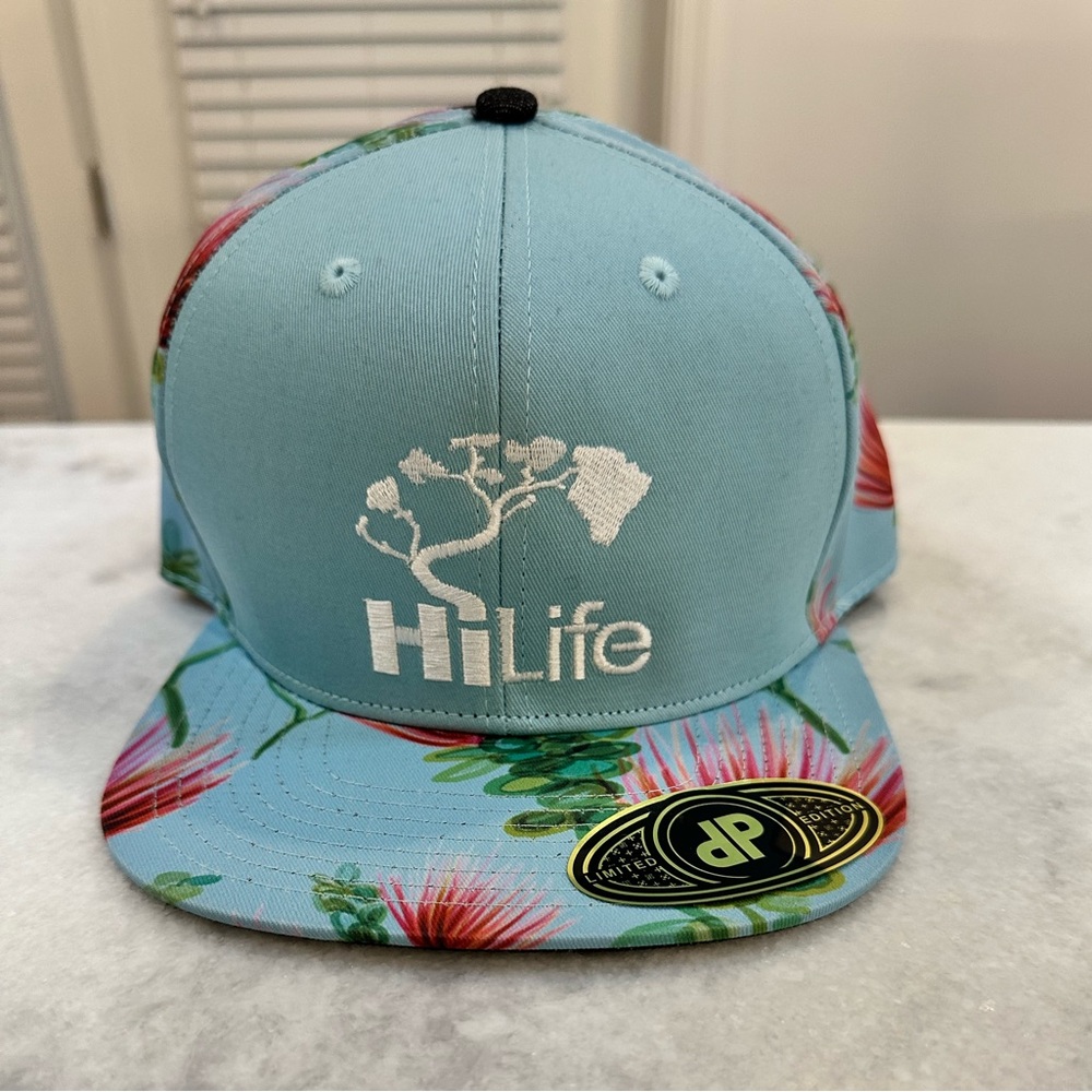 Hi Life Blue Floral SnapBack Double Portion Limited Edition Hat